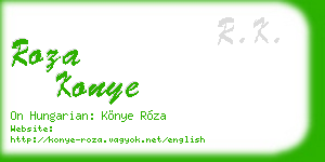 roza konye business card